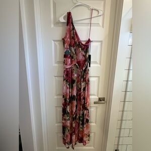 Floral One Shoulder Maxi Dress